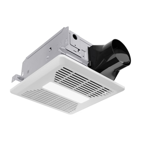Anzzi Ceiling-Mounted Bathroom Exhaust Fan. 80 CFM, 0.7 Sone, LED Light Included EF-AZ101WH